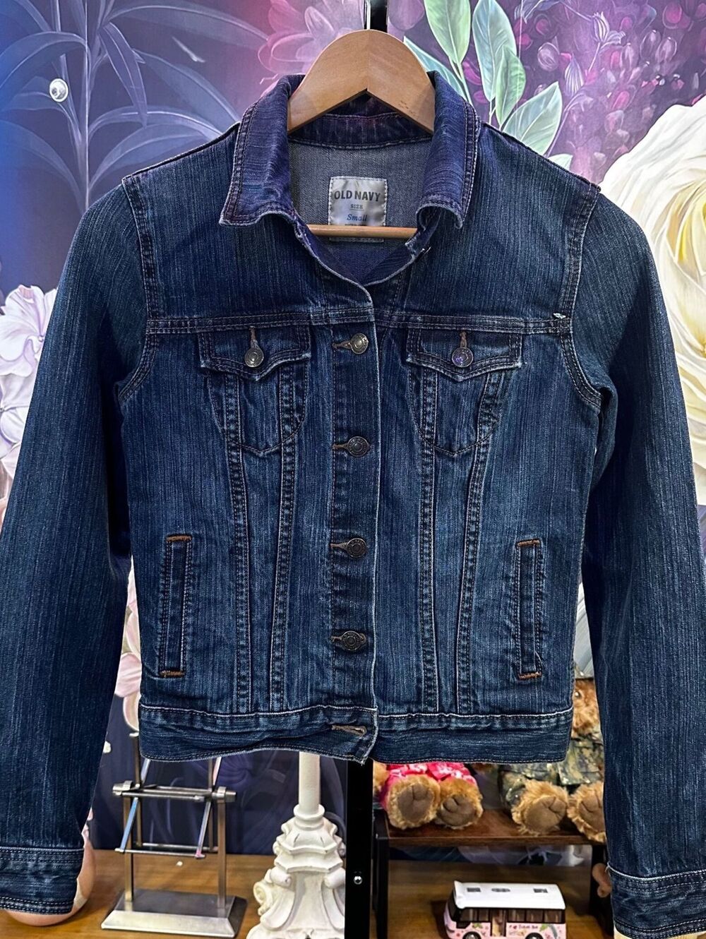 Old Navy Women's Small Denim Jean Jacket Classic Casual Timeless Outerwear